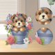 thumbnail image 2 of Perro con Adornos diamantes Likrtyny 22*24 cm, 2 of 9