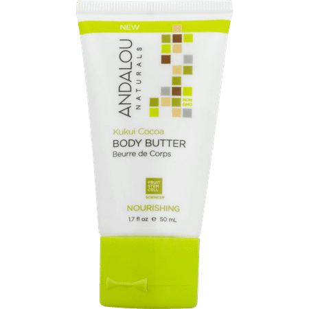 Andalou Naturals Kukui Cocoa Nourishing Body Butter Travel Size 1.7 oz