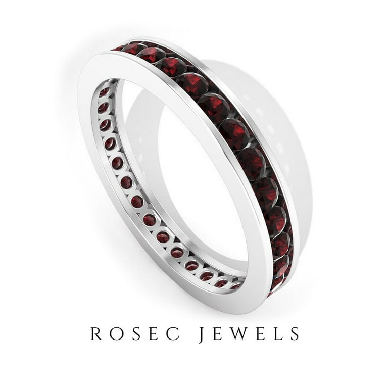Garnet eternity deals band