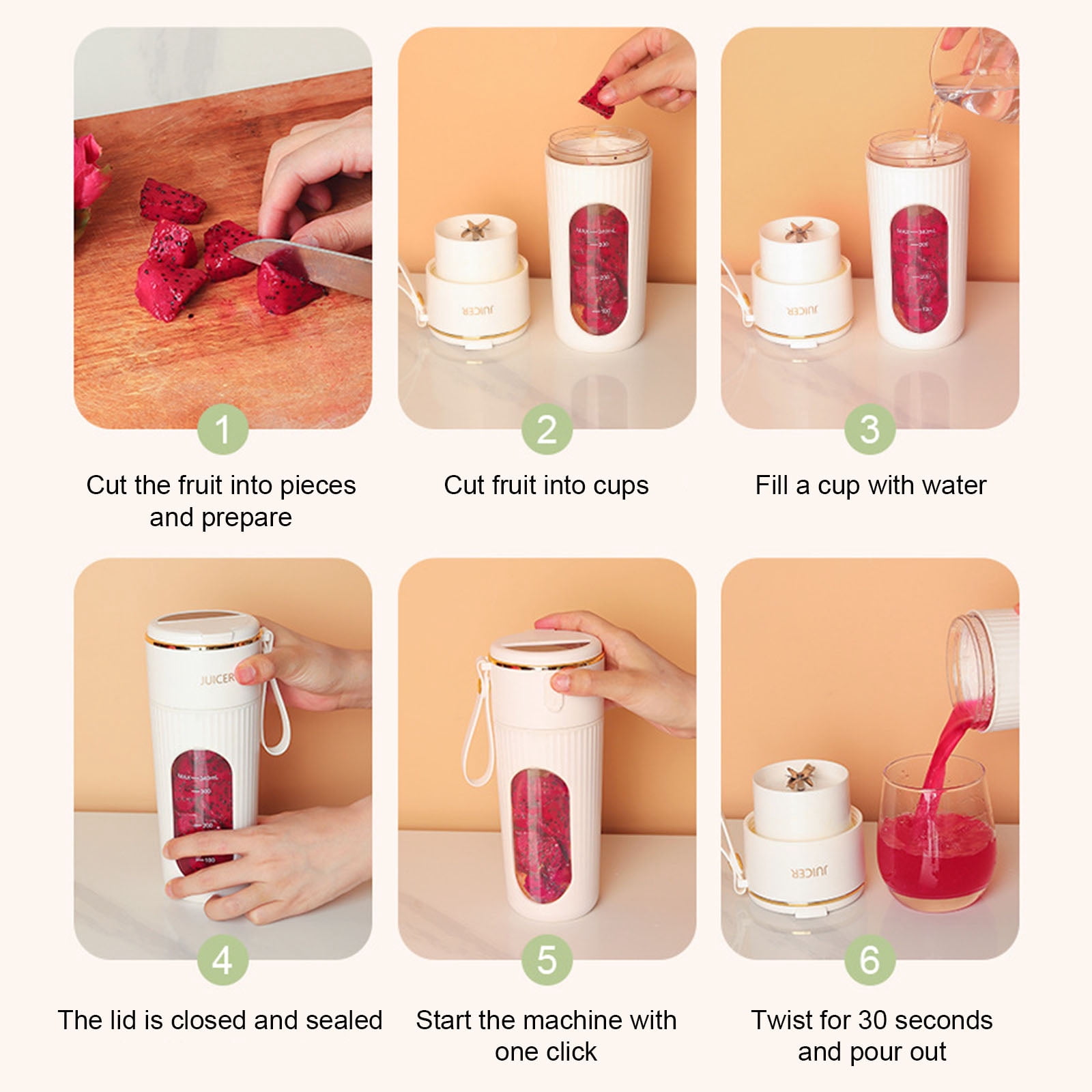 Portable Blenders for Shakes Rechargeable Blenders Fruit Juicer Mixer with LED Display for Travel/Picnics/Office/Gym/Sport