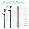thumbnail image 6 of Lefeke Forearm Crutches (A Pair),Adult Arm Crutches with Hand Grip Cushion Pad  Elbow Cushion,10 Level Adjustable Lightweight Non-Slip Forearm Crutches, 6 of 8