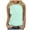 Mint Green, variant on Women Summer Tops Womens Fashion Crewneck Sleeveless Print Tank Tops Summer Casual Loose Fit Basic Beach Blouse T Shirts Vest Casual Camisole Women Crop Top Compression Shirt Bulk Womens 2XL