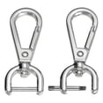 thumbnail image 1 of 0.5" Swivel Clasp Hooks, 2 Pcs Detachable Snap Hook for Bag Strap, Silver, 1 of 7