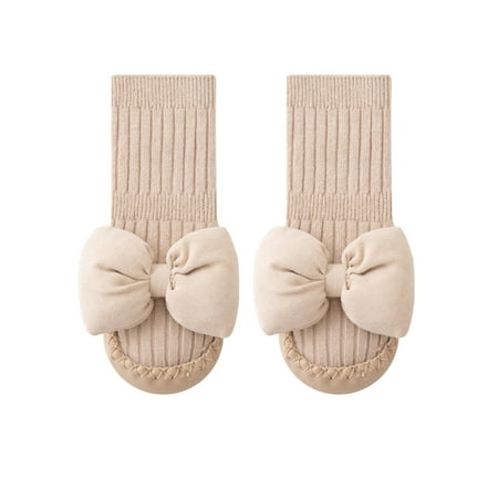 XinLfly Baby Non Slip Socks Shoes Toddler Girls Boys Walking Shoes Infant Indoor Floor Slipper Sneakers Khaki 6-12M