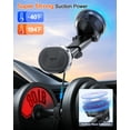 thumbnail image 3 of Volport Magnetic Phone Holder for Car, Industrial-Strength Suction Cup Phone Mount Windshield Dashboard, Strong Magnets Adjustable Phone Mount for Phone, Requires Metal Plate (3 Included) for Use, 3 of 7