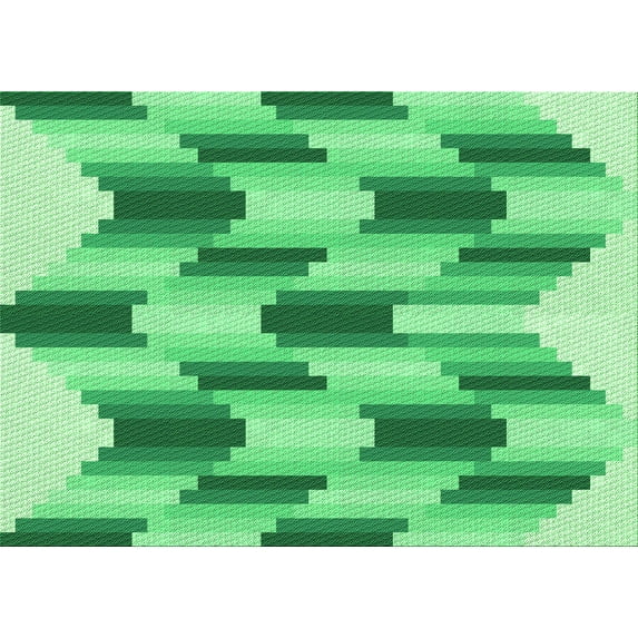 Ahgly Company Machine Washable Indoor Rectangle Transitional Jade Green Area Rugs, 2' x 4'