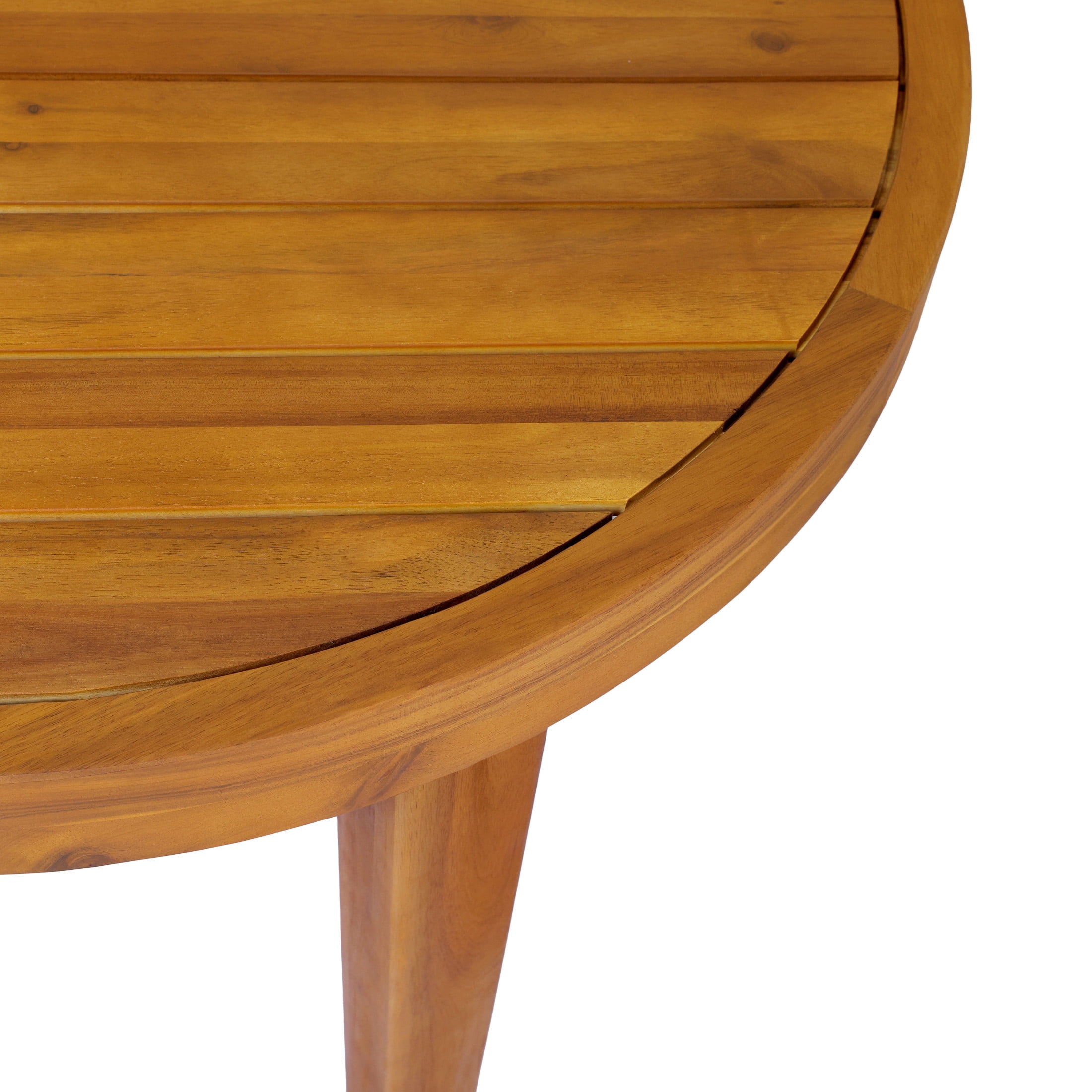 Christopher Knight Home 70" Oval Acacia Wood Outdoor Dining Table, Slatted Top, Weathered Finish, Teak