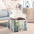 thumbnail image 3 of Yayeee Collapsible Cube Storage Bin with Lid Fabric Closet Decorative Basket with Handles, Window Scene, 3 of 7