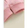 thumbnail image 5 of vera natura Toddler Girls 2 Piece Outfit Letter Pattern Long Sleeve Sweatshirt and Elastic Pants Set Baby Cute Fall Clothes, 5 of 10