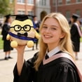 thumbnail image 3 of Cute Graduation Egg Plush Toy, Soft Stuffed Animal with Doctoral Cap & Glasses, Graduation Gift for High School & College Grads, Graduation Season Plush Keepsake for Students, 3 of 4