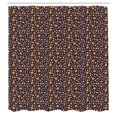 thumbnail image 2 of Ambesonne Cinnamon Color Shower Curtain, Autumn Cartoon Leaf, 69"Wx70"L, Indigo Marigold and Caramel, 2 of 4