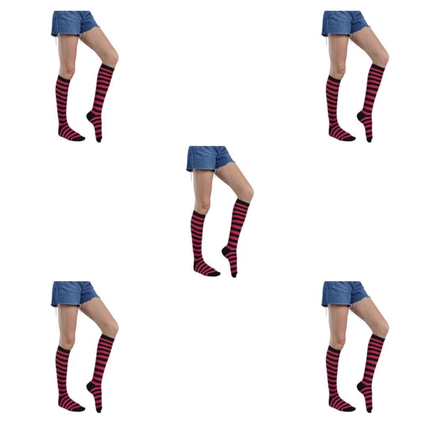 Calcetines Altos Sonducket Rayas Fucsia para Juegos Deportivos Día de San Valentín