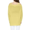thumbnail image 2 of YEMAK Women's Cold Shoulder Long Sleeve Knit Tunic Top Pullover Sweater MK3631-OLV-S, 2 of 7