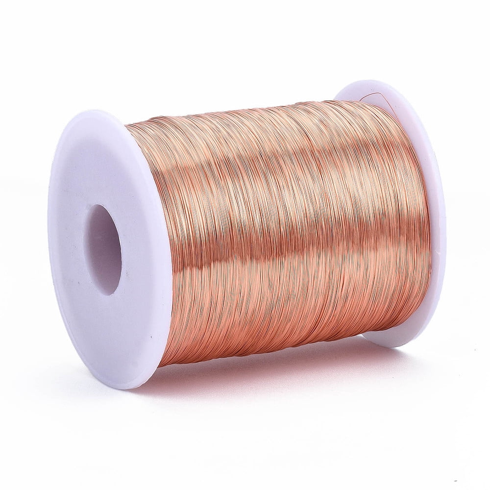 Bare Round Copper Wire Raw Copper Wire Copper Jewelry Craft Wire Original Color 20 Gauge 0.8mm about 721.78 Feet(220m)/1000g