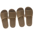 thumbnail image 5 of 2Pairs of Bamboo Straw Slippers Open-Toe Flop House on Bath Spa Summer Sandal Lightweight Slides Shoes Size 39/40 + 44/45 (Coffee), 5 of 8