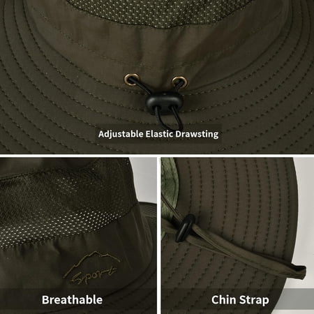 UBSWF-Sun Hats for Men Women Fishing Hat UPF 50+ Breathable Wide Brim Summer UV Protection Hat