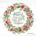 thumbnail image 2 of Jacobs, Cindy 20x20 Gold Ornate Wood Framed with Double Matting Museum Art Print Titled - All Hearts Come Home for Christmas Berry Wreath, 2 of 4