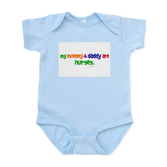 CafePress - My Mommy & Daddy Are Nurses Infant Bodysuit - Baby Light Bodysuit, Size Newborn - 24 Months