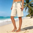 thumbnail image 6 of Sheghy Cotton Shorts for Women 100%Cotton Women Spring Autumn Solid Elastic Waist Cotton Linen All-Match Straight Casual Shorts Khaki M, 6 of 6