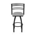 thumbnail image 5 of 860 Hunter 36" Swivel Bar Stool with Black Wrinkle Finish and Canter Folkstone Grey Seat and Back, 5 of 5