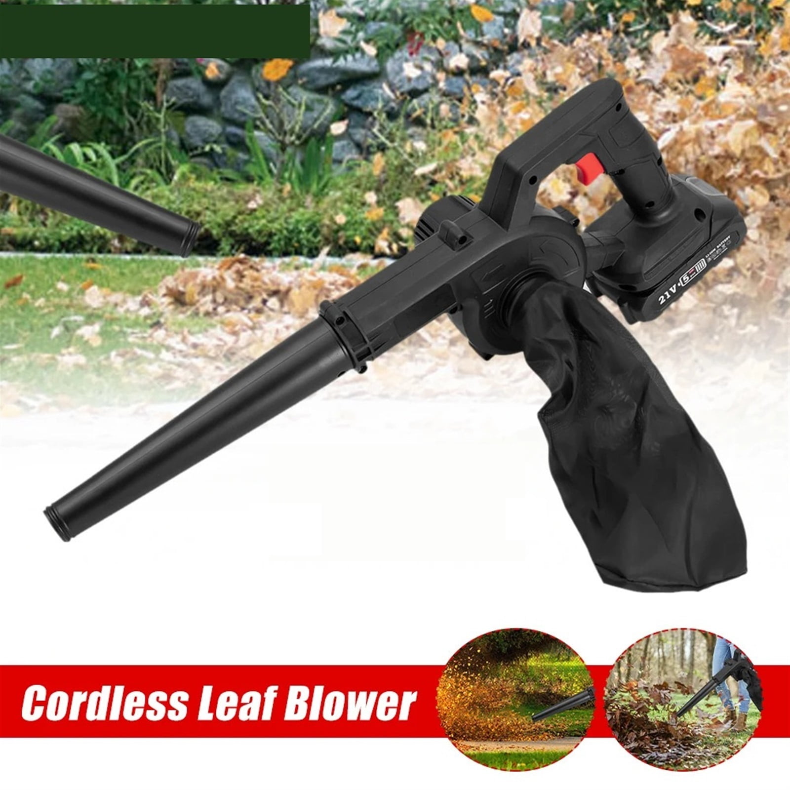 Cordless Leaf Blower High Power Rechargeable Vacuum Cleaner Air Blowing Adjustable Speed Garden Lawn Dust Cleaner