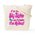thumbnail image 2 of CafePress - Big Sister Makes The Rules Tote Bag - Unisex Canvas Tote Bag, Beige, 1-Piece, 2 of 9