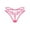 Hot Pink, variant on Plus Size Transparent Crotch Thong for Women Sheer See-Through Lingerie with Massage Pearls Underwear