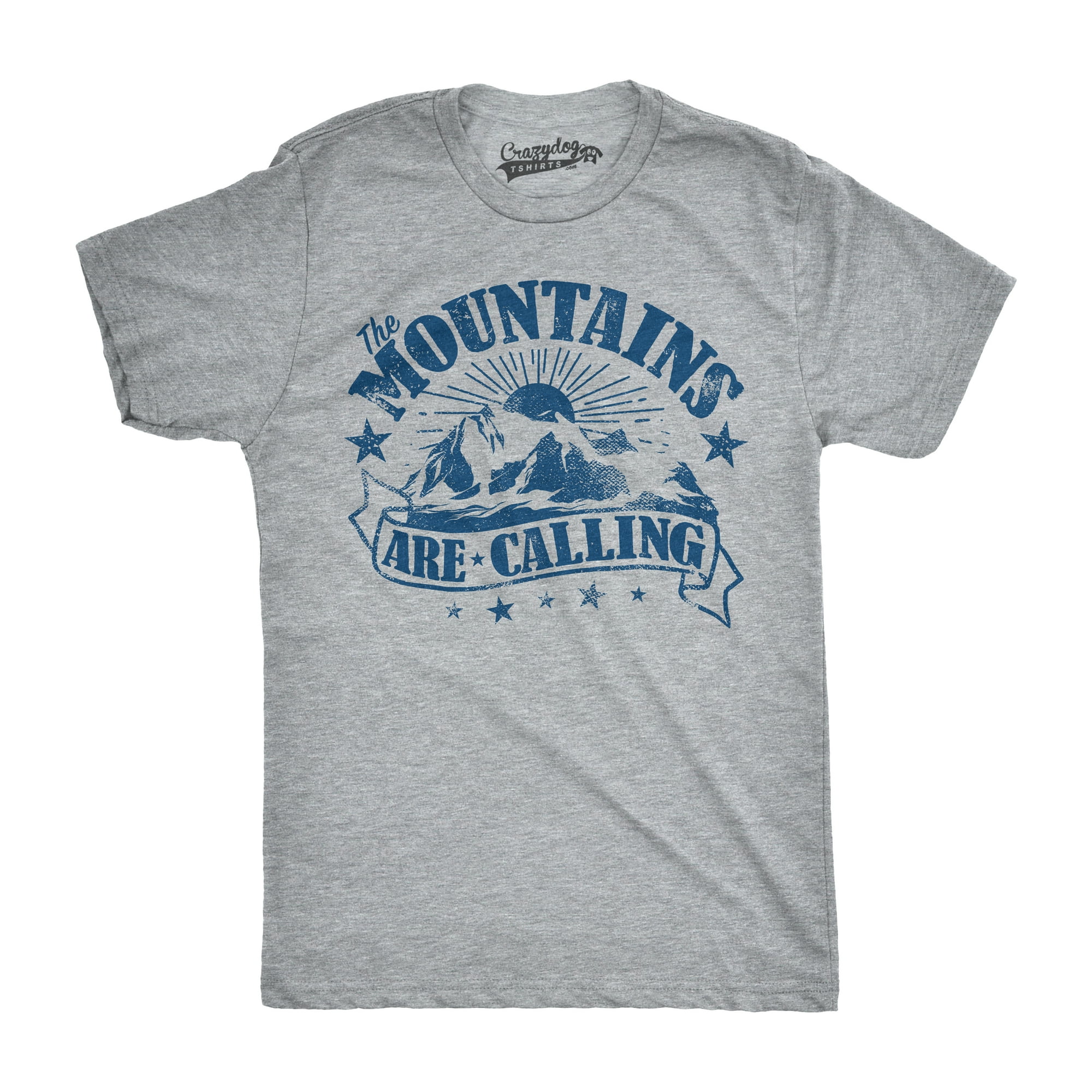 Mens The Mountains Are Calling Cool Sunset Vintage Rockies Funny