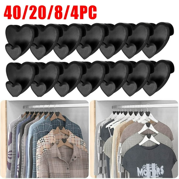Space Triangles for Hanger,Space Saving Hanger Hooks,40 Pcs Clothes
