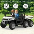thumbnail image 2 of Lumiparty 24V Electric Powered Ride-on Dump Truck for Kids, 2-Seater Child Toy Truck with 6 Wheels 4WD, Remote Control, Parent Control & Music, White, 2 of 7