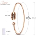 thumbnail image 4 of Essential Oil Diffuser Bracelet, Aromatherapy 316L Stainless Steel Adjustable Rose Gold Bracelet with 4PCS Refill Sticks, Retro Hollow Design Relaxation Bracelet Birthday Gift for Girls and Women, 4 of 8