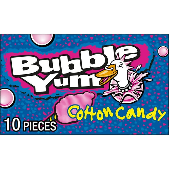 Bubble Yum Cotton Candy Flavored Chewy Bubble Gum, Pack 2.82 oz