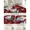 thumbnail image 5 of Christmas Snowman Area Rug for Bedroom 2.7x5 Ft Snowflake Berry Red Black Buffalo Plaid Super Soft fuzzy Throw Rug Non-Slip Fluffy Plush Indoor Floor Carpet for Living Room Nursery Home Decor, 5 of 8