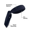 thumbnail image 4 of Unique Bargains 3 Pcs Adjustable Nonslip Sweat Wicking Tennis Tie Headband Sweatband for Men Women Dark Blue, 4 of 6