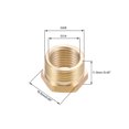 thumbnail image 2 of Brass Threaded Pipe Fitting G3/8 Male x G1/4 Female Hex Bushing Adapter 3 pcs, 2 of 3