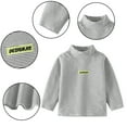thumbnail image 5 of CSChome Fall Winter Baby Boys Girls Striped Long-Sleeved T-Shirt Kids High-Necked Bottoming Shirt Cotton Toddler Velvet Tees for 1-6 Years Old, 5 of 9