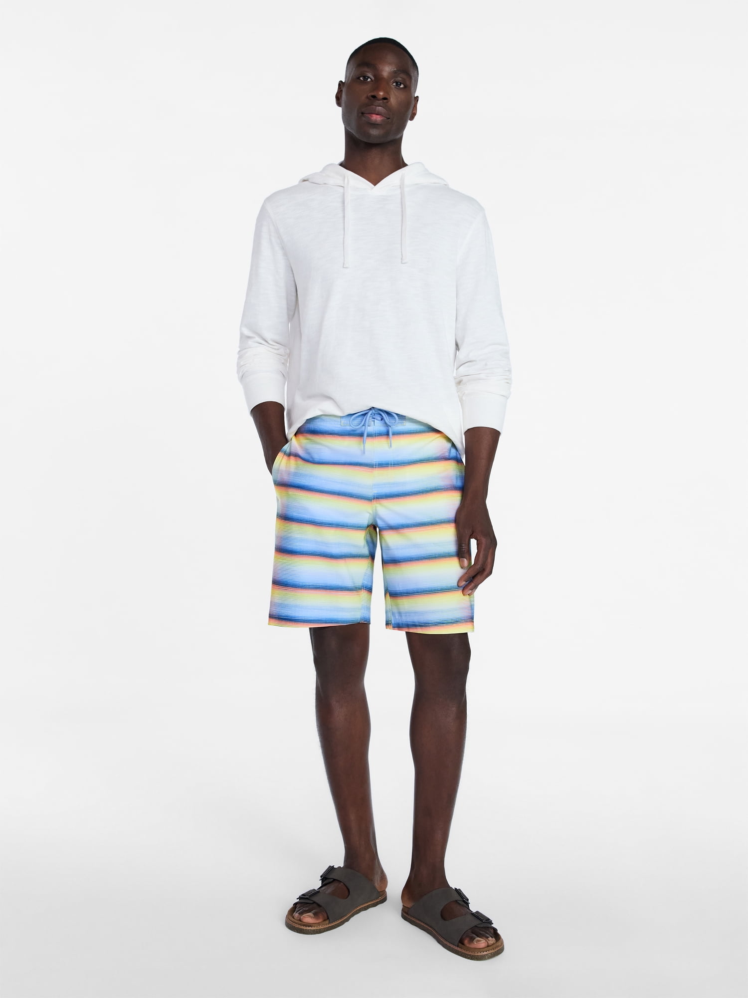 George Men's and Big Men's E-Board Swim Trunks with UPF 50+, 9" Inseam, Sizes S-3XL
