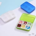 thumbnail image 2 of Pill Organizer - Portable Pill Box Small Pill Container for Purse or Pocket, Excellent Pill Storage Case (Green, 6 Compartment), 2 of 5