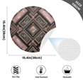 thumbnail image 2 of 15 Inch Round Grid Plate Mats Heat Non-Slip Resistant PVC Placemats for Kitchen Dining Table Decor Retro Style Shape Pattern 6PCS, 2 of 5
