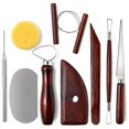 thumbnail image 1 of 9 piezas de herramientas para esculpir arcilla de cerámica, herramientas de arcilla polimérica, herramientas para tallar madera, herramientas de modelado de arcilla de cerámica, doble punta para escu, 1 of 4