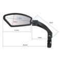 thumbnail image 3 of New Handlebar Bicycle Rearview Mirror (Left Black) High Definition Explosion-Proof Electric Bike Rearview Mirror Glass Lens, 3 of 5