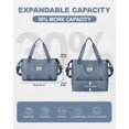 thumbnail image 2 of Bolsa de viaje WONHOX, impermeable, para gimnasio, para mujer, azul, 2 of 7