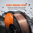thumbnail image 3 of Alambre de soldadura MIG VEVOR ER70S-6 de 0,9 mm, 5 kg/11 libras para todas las posiciones, 3 of 9