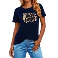 thumbnail image 4 of Mujeres Manga Corta de Verano Tops Pascua Impresa Cuello Redondo, Blusa de Moda Casual para la Primavera, 4 of 5