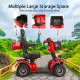 thumbnail image 6 of QEEKA Mobility Scooter,4 Wheels Mobility Scooter for Adults Seniors, Electric Folding Wheelchair Device for Travel,3-Speed Travel Long,Red, 6 of 13