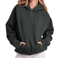 thumbnail image 2 of fatyb Womens Hoodies Fall Winter Warm Hooded Sweatshirts Long Sleeve Casual Loose Pullover with Pocket, 2 of 6