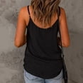 thumbnail image 4 of AOMPMSDX Womens Tank Tops Sexy Solid Color Suspenders Vest Mesh Stitching Loose Top Black Sleeveless Basic Camisole Top XXL, 4 of 5