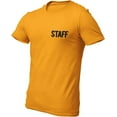 thumbnail image 3 of Men's Staff Short Sleeve T-Shirt BB, Chest Print, Gold-Black, 2X-Large, 3 of 3