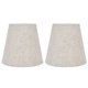 thumbnail image 5 of 2 cubiertas de pantalla de tela con borde blanco beige, con clip para velas E14, perfectas para candelabros y lámparas de mesa, 5 of 8