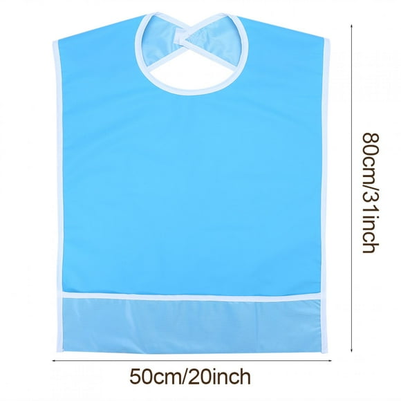 Babero impermeable para adultos NikouMX Babero para personas mayores Color rosa naranja verde claro azul cielo